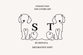 Art Fonts for Dog Lovers and Diy Crafts