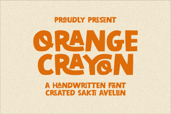 Free Download: Orange Crayon Font