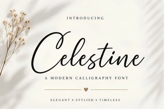 Celestine Font: Elegant Script for Modern Design Projects