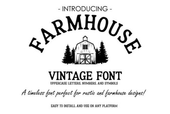 Vintage Farmhouse Font Styles & Creative Projects